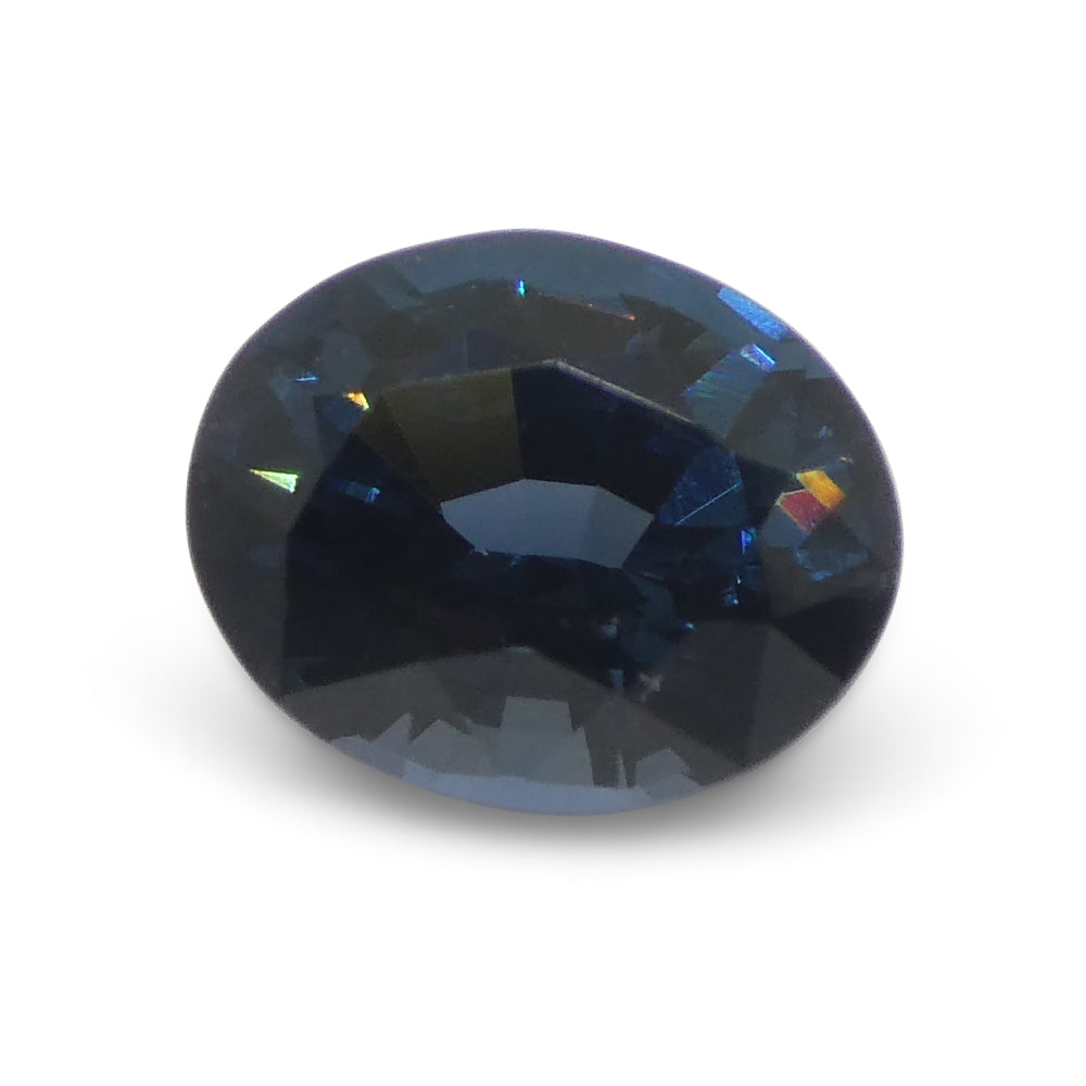 1.25ct Oval Blue Spinel from Burma, Very Slightly Greenish Blue, unheated natural gemstone by SkyJems Canadian gem experts