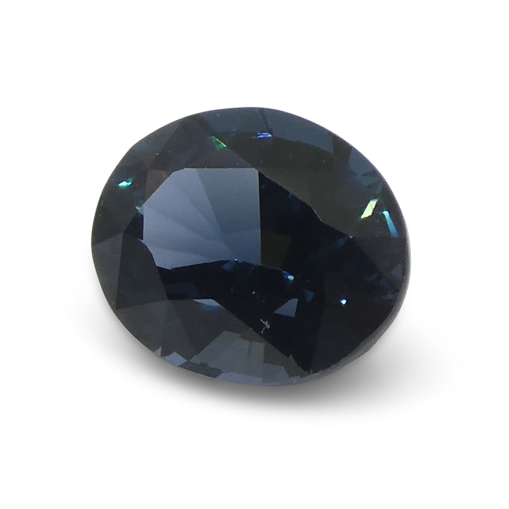 1.25ct Oval Blue Spinel from Burma, Very Slightly Greenish Blue, unheated gemstone by SkyJems Canadian gem specialists