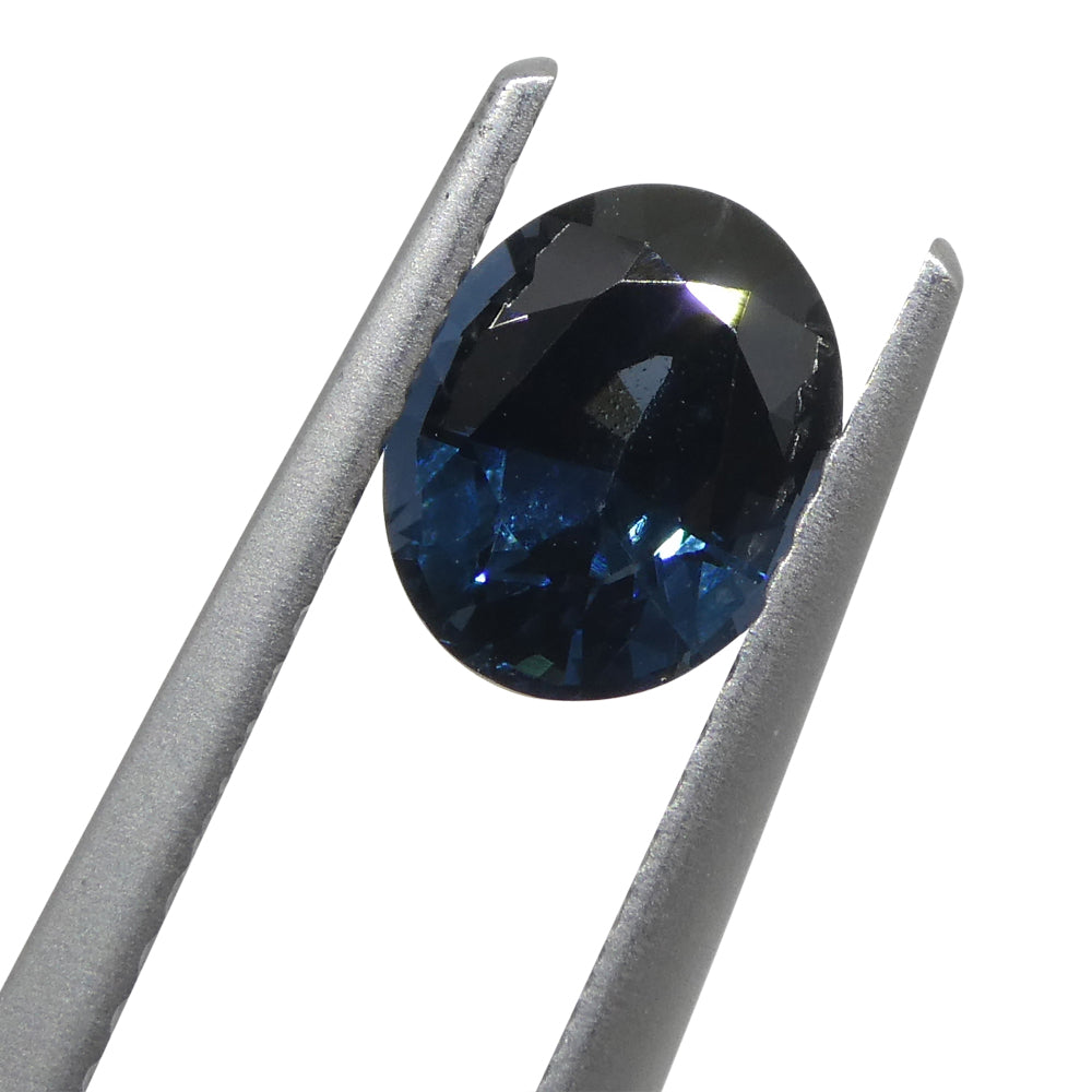 1.25ct Oval Blue Spinel from Burma, Very Slightly Greenish Blue, unheated natural gemstone by SkyJems Canadian gem experts