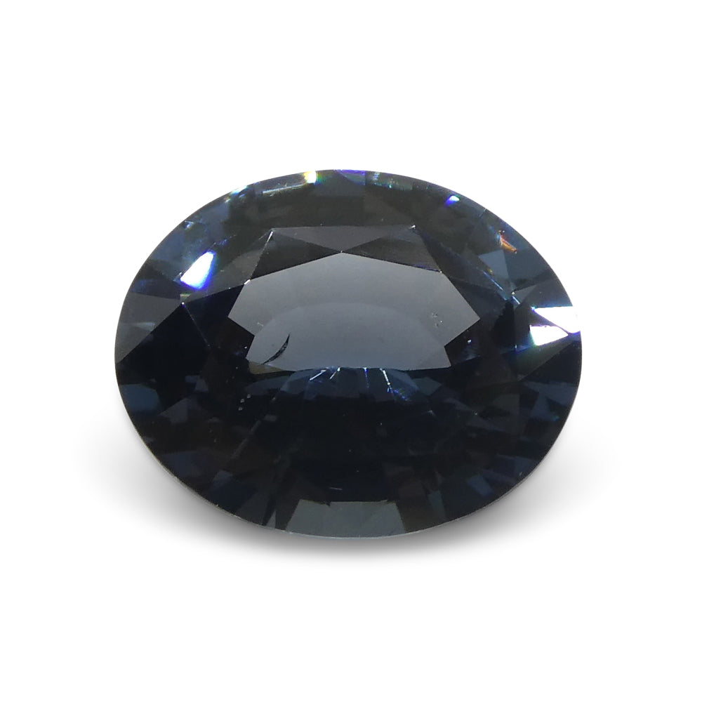 1.8ct Burmese Blue Spinel Oval Gemstone | Premium Blue Step Cut Spinel from SkyJems Canada