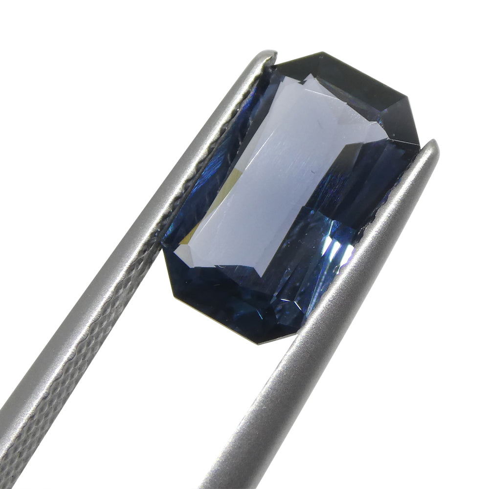 2.29ct Rectangular Scissor Cut Blue Spinel from Burma - Skyjems Wholesale Gemstones