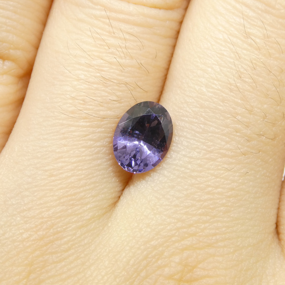 1.43ct Violet Burmese Spinel, Oval Cut | Premium Rare Gemstone from SkyJems Canadian Collection