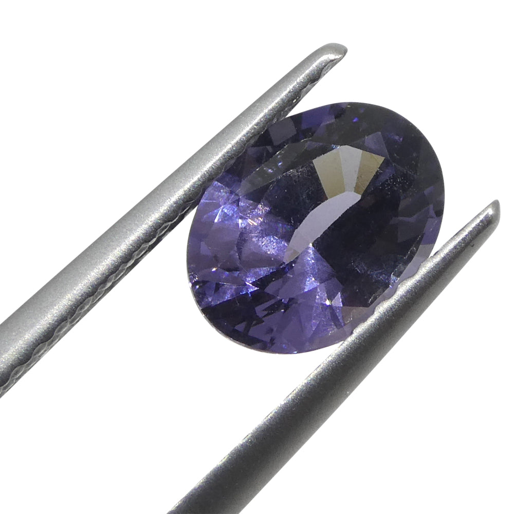 1.43ct Burmese Violet Spinel, Oval Step Cut | Premium Unheated Gemstone from SkyJems Canadian Collection