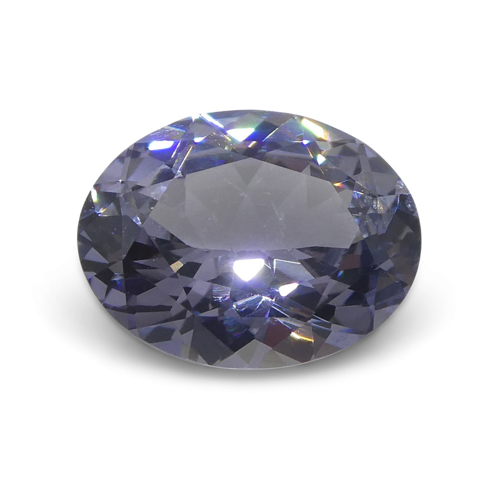 2.5 carat Burmese violet spinel, oval-cut gemstone from SkyJems' rare collector-grade single stone collection