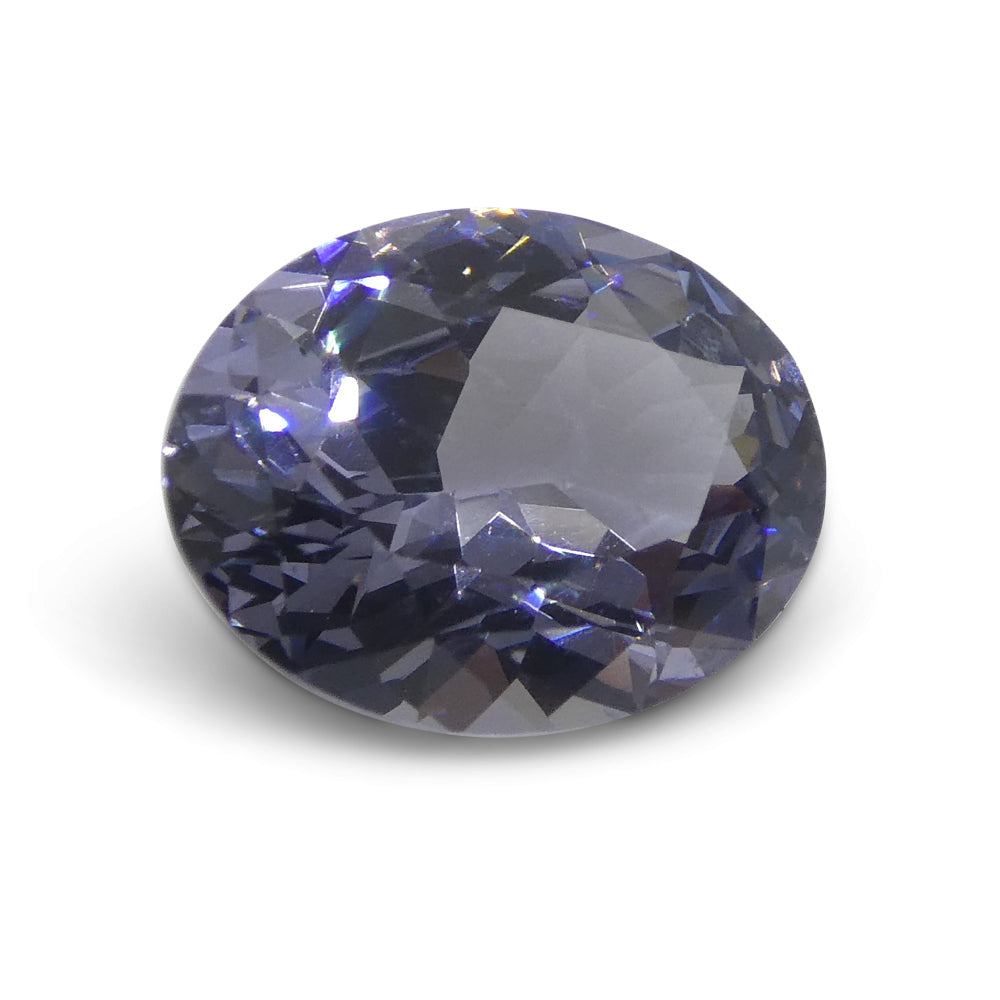 2.5 carat Burmese violet spinel, oval-cut gemstone from SkyJems' rare single-stone collection, premium quality unheated gem