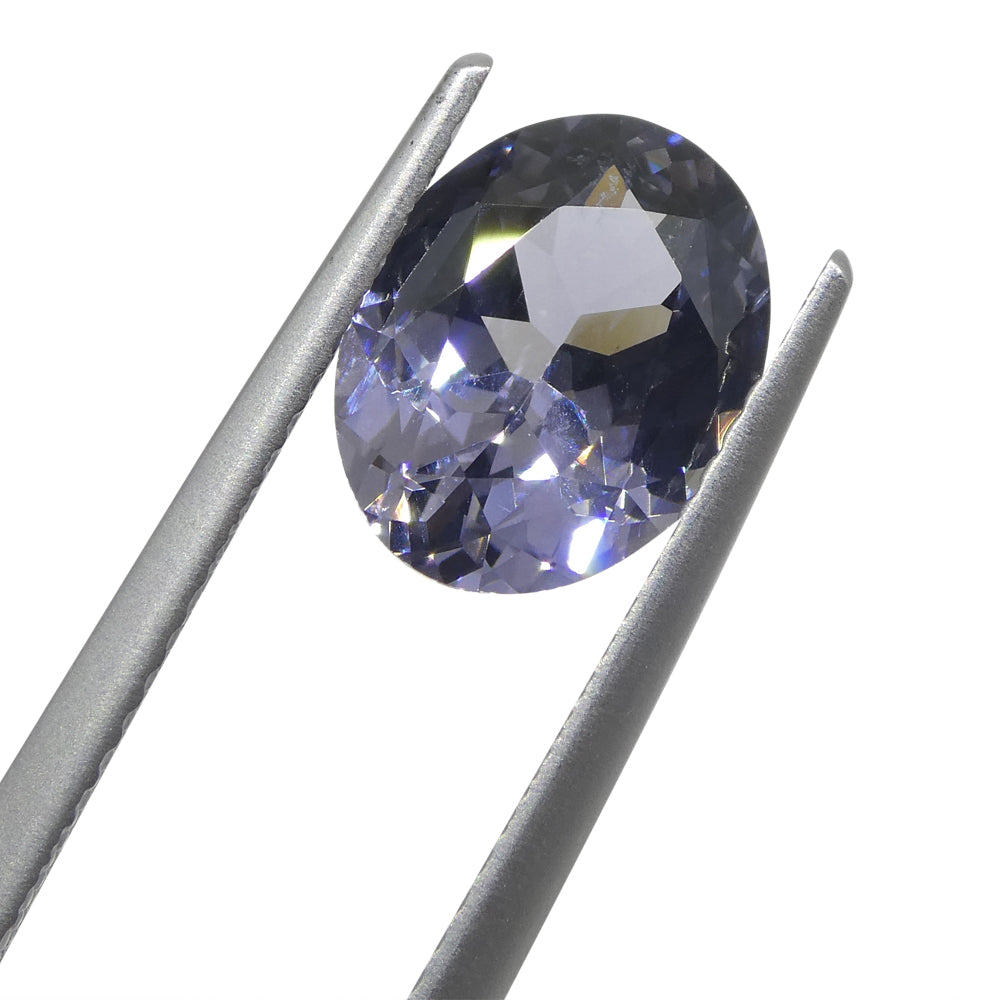 2.5 carat Burmese violet spinel, oval-cut gemstone from SkyJems' premium unheated single stone collection