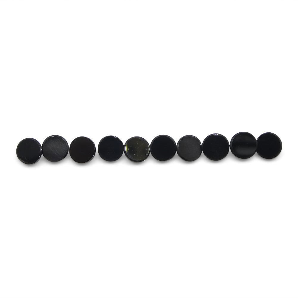 2.56ct 10 Stones Rose Cut Round Black Spinel from Sri Lanka - Skyjems Wholesale Gemstones