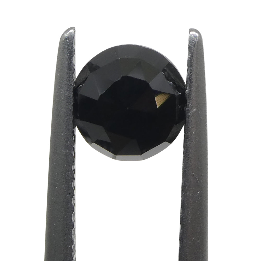 2.38ct Pair Rose Cut Round Black Spinel from Sri Lanka - Skyjems Wholesale Gemstones