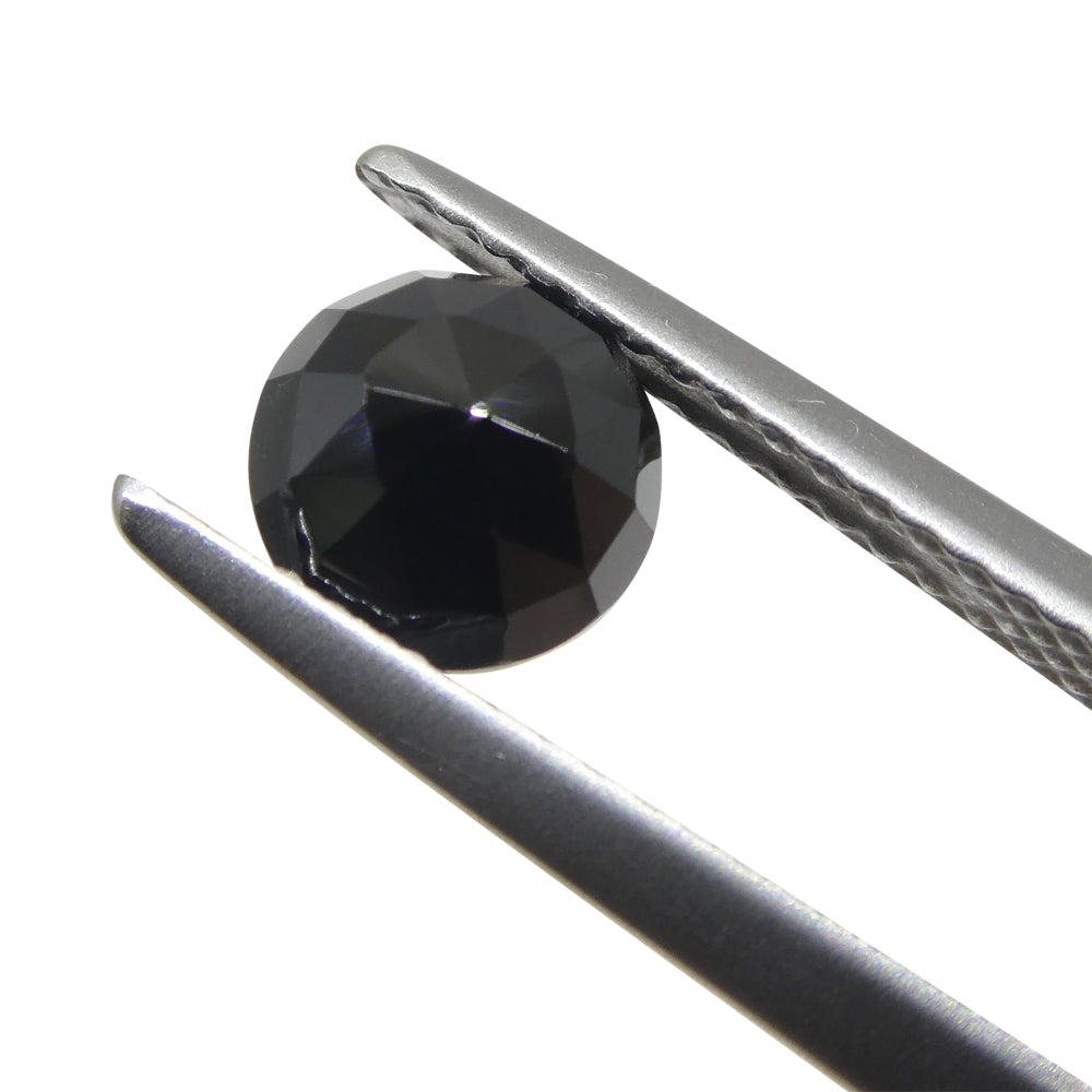 2.38ct Pair Rose Cut Round Black Spinel from Sri Lanka - Skyjems Wholesale Gemstones