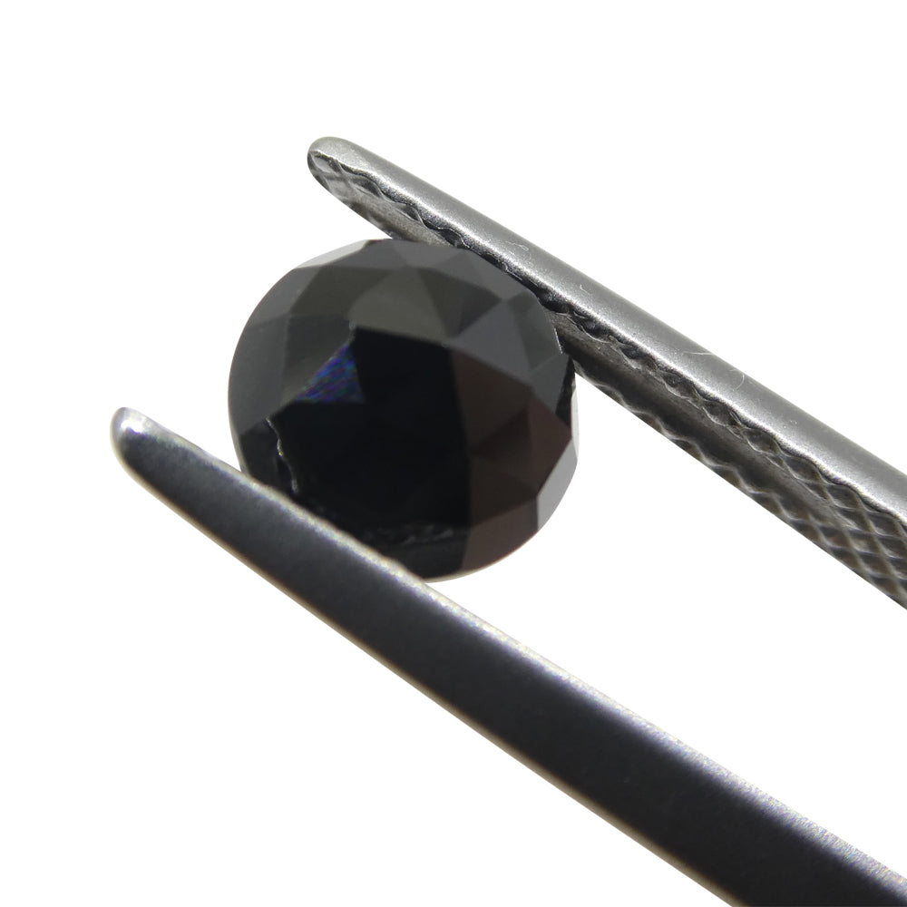 2.38ct Pair Rose Cut Round Black Spinel from Sri Lanka - Skyjems Wholesale Gemstones