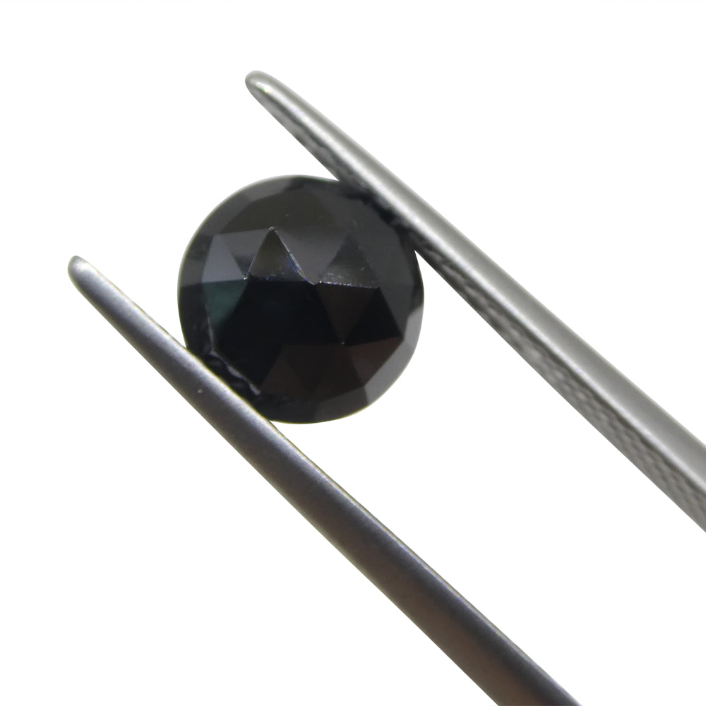 3.11ct Pair Rose Cut Round Black Spinel from Sri Lanka - Skyjems Wholesale Gemstones