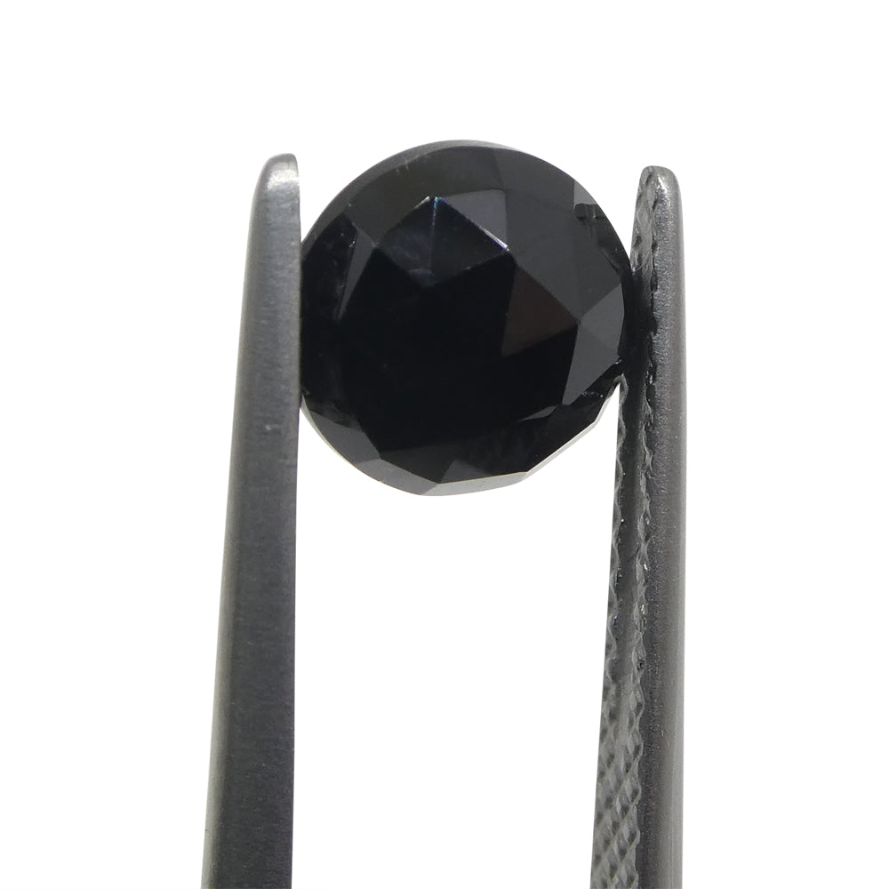 3.11ct Pair Rose Cut Round Black Spinel from Sri Lanka - Skyjems Wholesale Gemstones