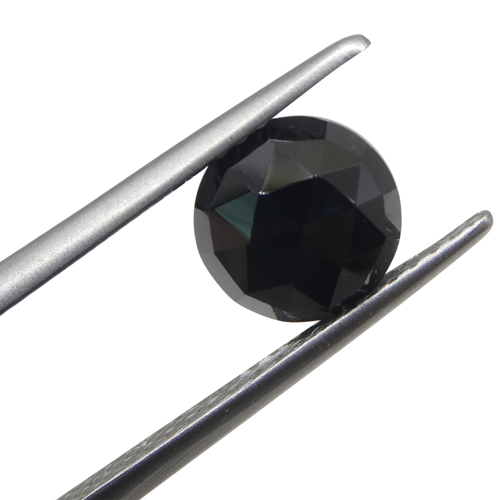 3.11ct Pair Rose Cut Round Black Spinel from Sri Lanka - Skyjems Wholesale Gemstones