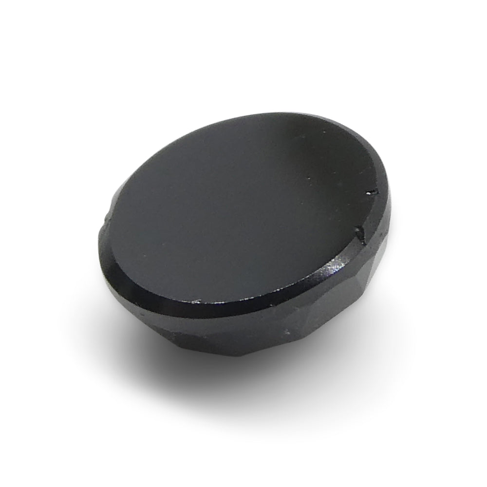 2.55ct Black Spinel Rose Cut Round Gemstone from Sri Lanka by SkyJems Canadian Fine Gems
