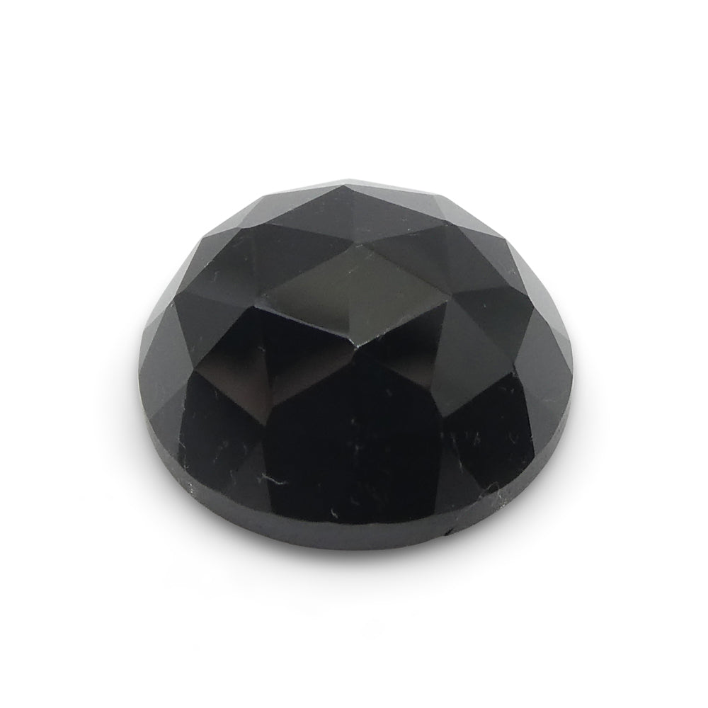 4.67ct Black Spinel Rose Cut Gemstone from Sri Lanka by SkyJems, premium round loose black gem
