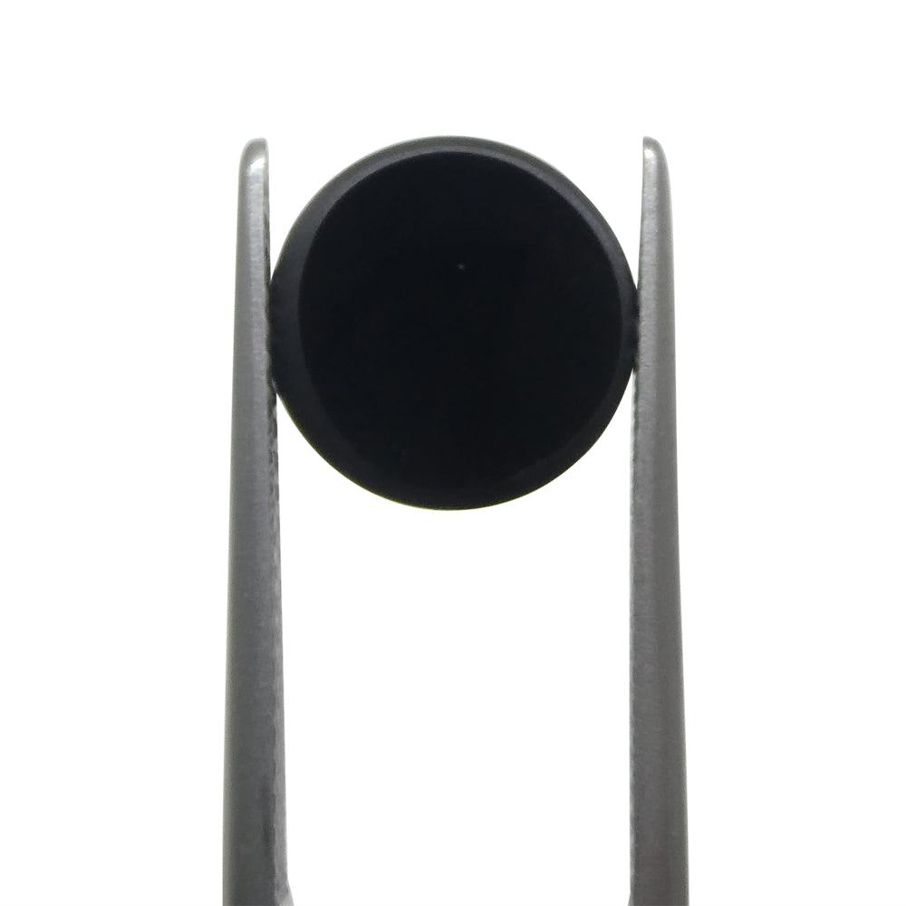 4.67ct Black Spinel Rose Cut Round Gemstone from Sri Lanka by SkyJems Canadian Gem Specialists