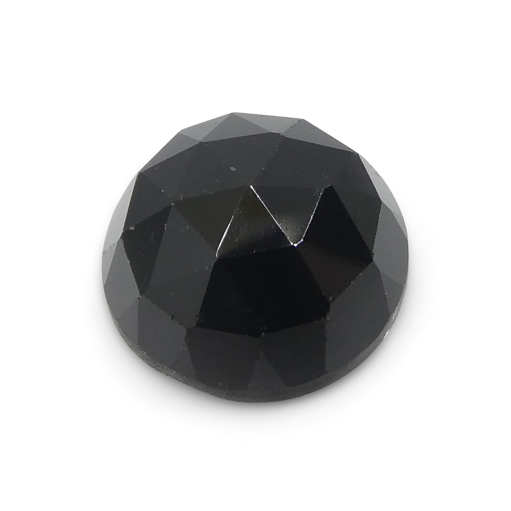 7.77ct Black Round Spinel from Sri Lanka, rare gem stone by SkyJems Canadian jewelers