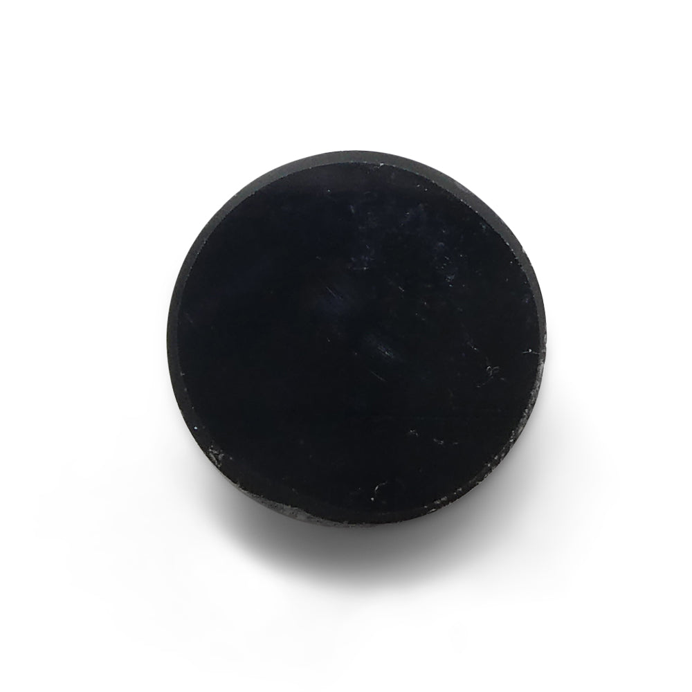 7.77ct Black Spinel Rose Cut Round Gemstone from Sri Lanka by SkyJems Canadian Gem Specialists