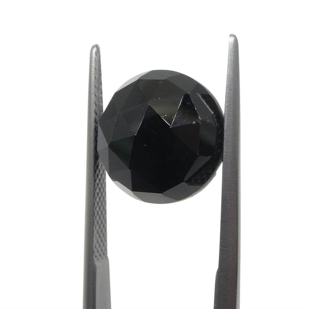 7.77ct Rose Cut Round Black Spinel from Sri Lanka - Skyjems Wholesale Gemstones