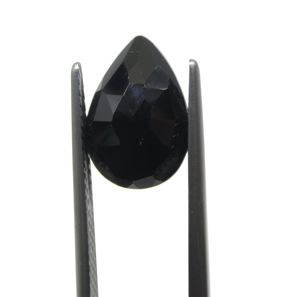 3.29ct Rose Cut Pear Shape Black Spinel from Sri Lanka - Skyjems Wholesale Gemstones