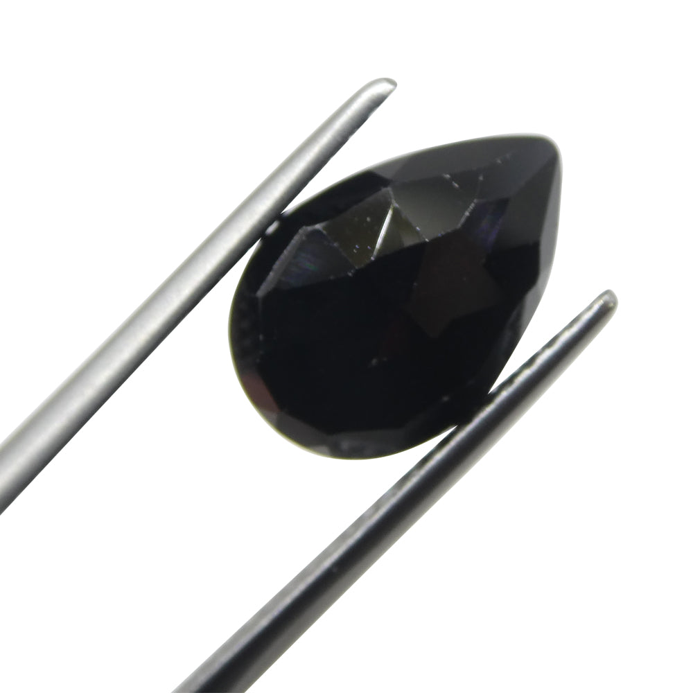 3.29ct Rose Cut Pear Shape Black Spinel from Sri Lanka - Skyjems Wholesale Gemstones