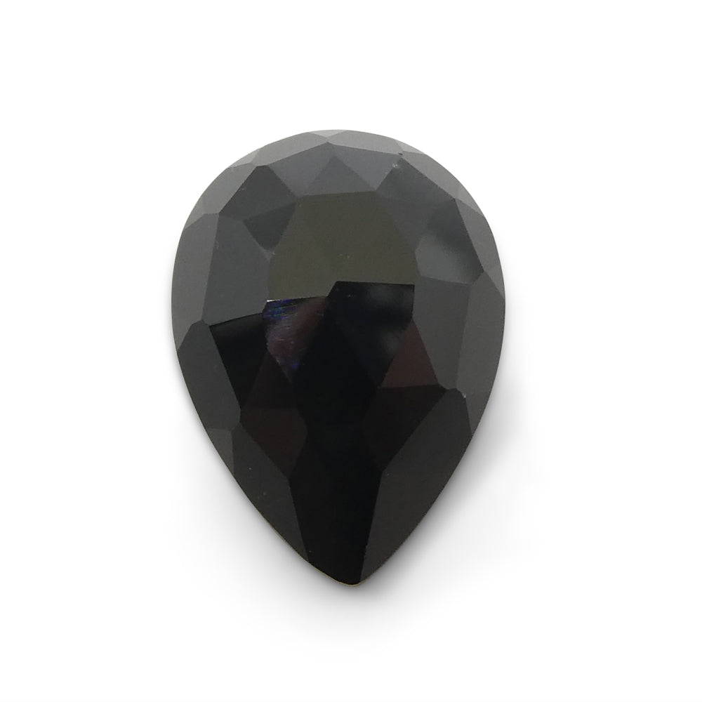 5.65ct Rose Cut Pear Shape Black Spinel from Sri Lanka - Skyjems Wholesale Gemstones