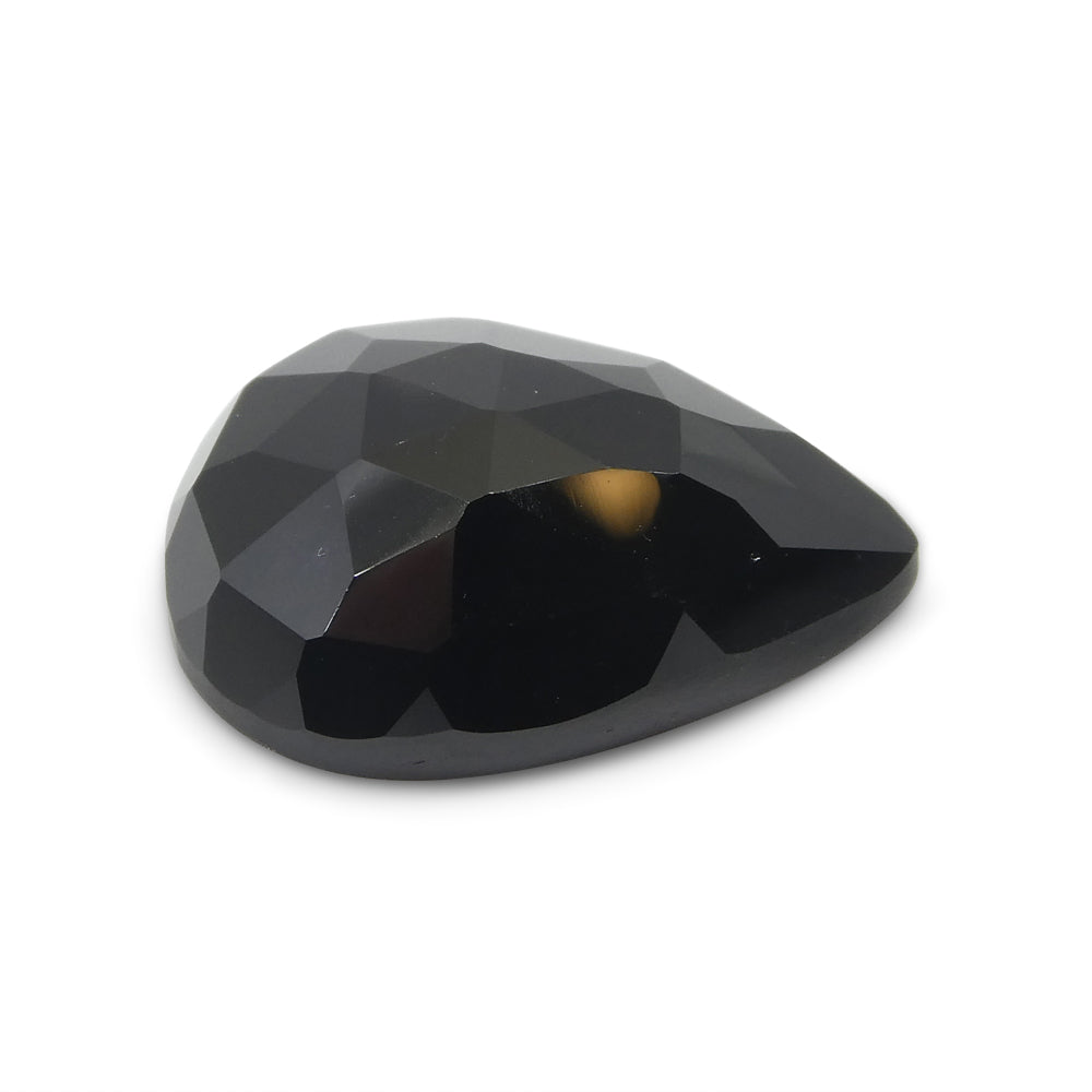 10.08ct Rose Cut Pear Shape Black Spinel from Sri Lanka - Skyjems Wholesale Gemstones