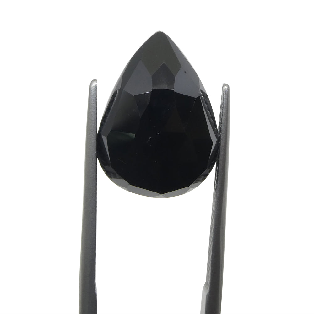 10.08ct Rose Cut Pear Shape Black Spinel from Sri Lanka - Skyjems Wholesale Gemstones