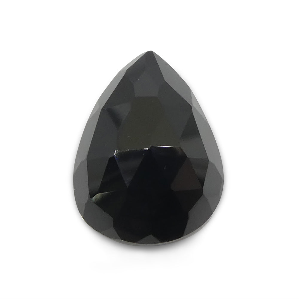 12.44ct Rose Cut Pear Shape Black Spinel from Sri Lanka - Skyjems Wholesale Gemstones