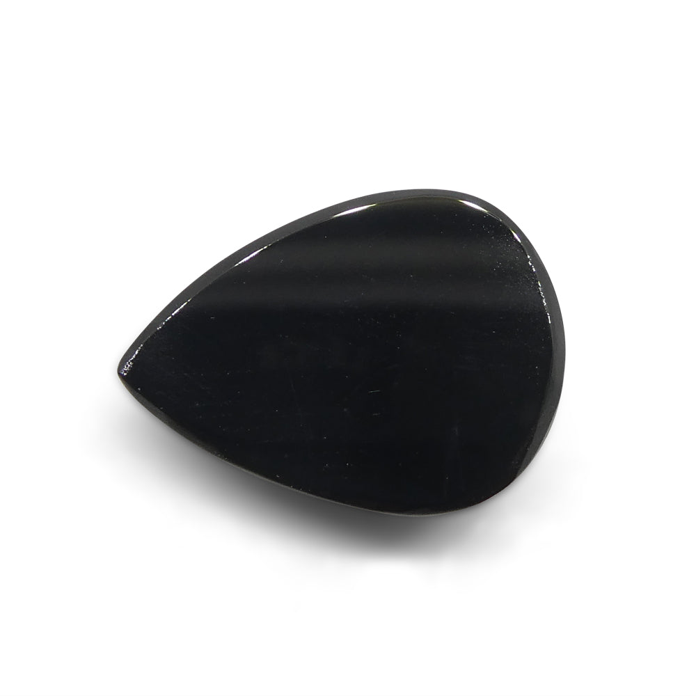 12.44ct Rose Cut Pear Shape Black Spinel from Sri Lanka - Skyjems Wholesale Gemstones