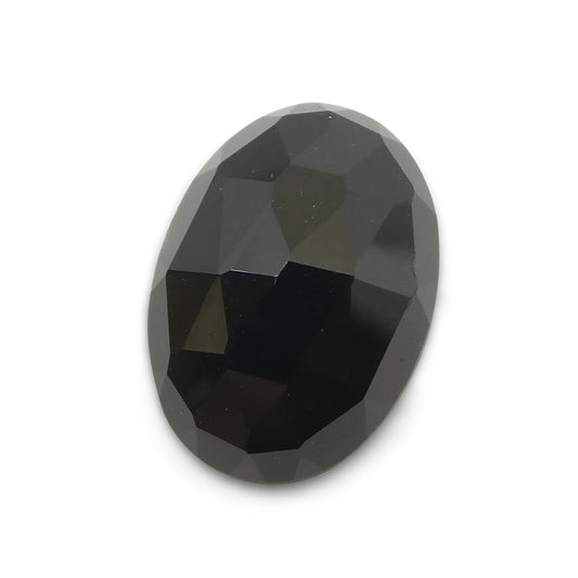 7.18ct Rose Cut Oval Black Spinel from Sri Lanka - Skyjems Wholesale Gemstones