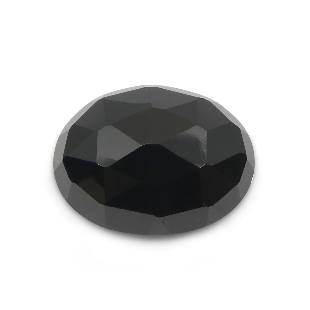 10.98ct Black Spinel Oval Rose Cut Gemstone from Sri Lanka by SkyJems, premium Canadian colored gem specialists