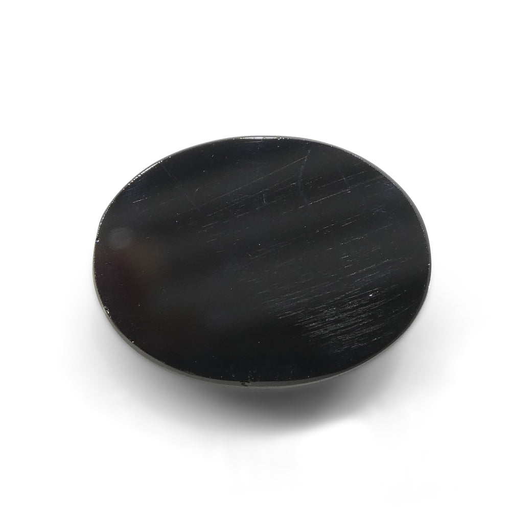 10.98ct Black Spinel Oval Rose Cut Gemstone from Sri Lanka by SkyJems, premium Canadian colored gem specialists