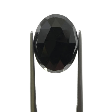 10.98ct Rose Cut Oval Black Spinel from Sri Lanka - Skyjems Wholesale Gemstones