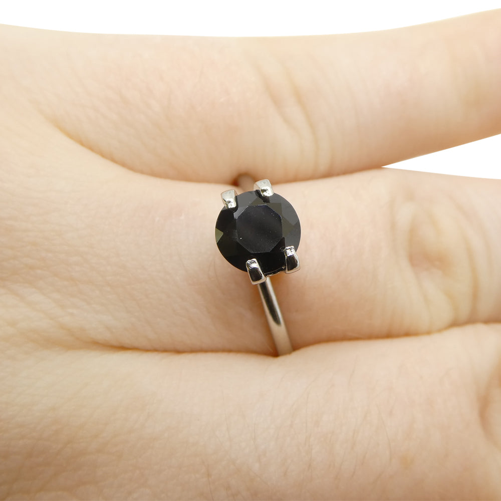 2.81ct Pair Brilliant Cut Round Black Spinel from Sri Lanka - Skyjems Wholesale Gemstones