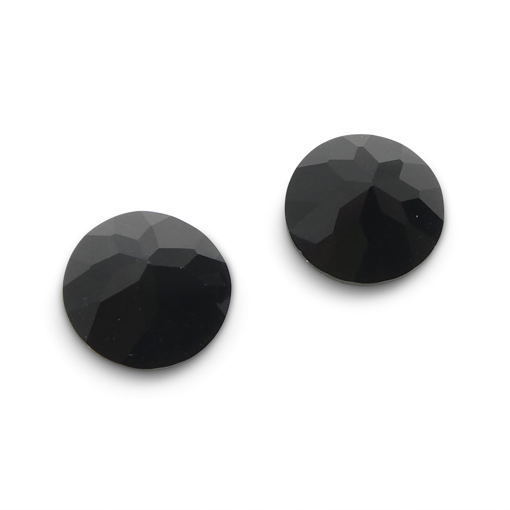 2.81ct Pair Brilliant Cut Round Black Spinel from Sri Lanka - Skyjems Wholesale Gemstones