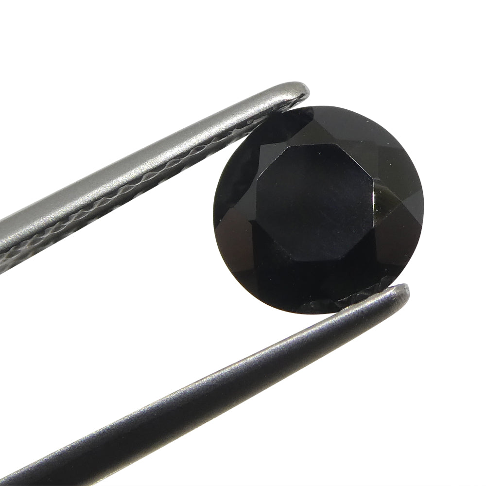 2.81ct Pair Brilliant Cut Round Black Spinel from Sri Lanka - Skyjems Wholesale Gemstones