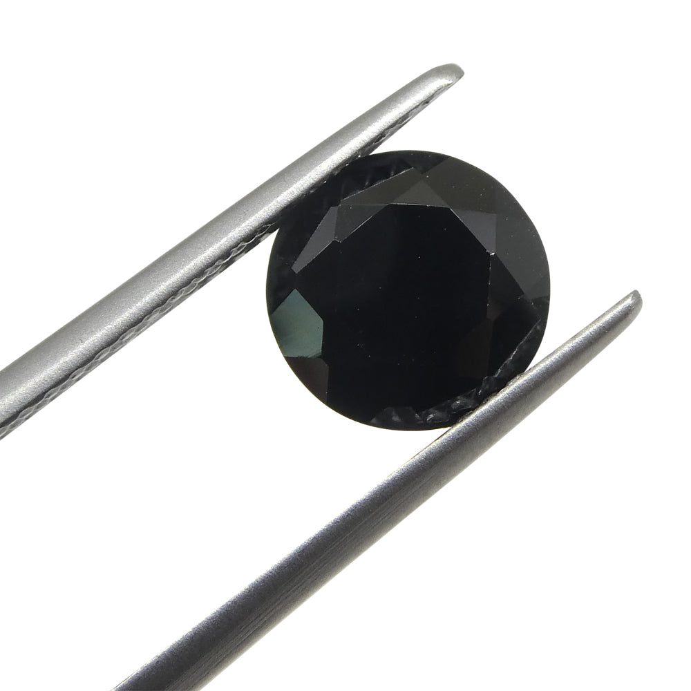 4.91ct Pair Brilliant Cut Round Black Spinel from Sri Lanka - Skyjems Wholesale Gemstones