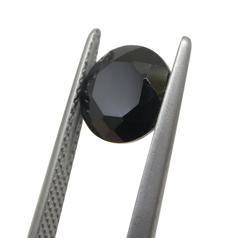 4.91ct Pair Brilliant Cut Round Black Spinel from Sri Lanka - Skyjems Wholesale Gemstones