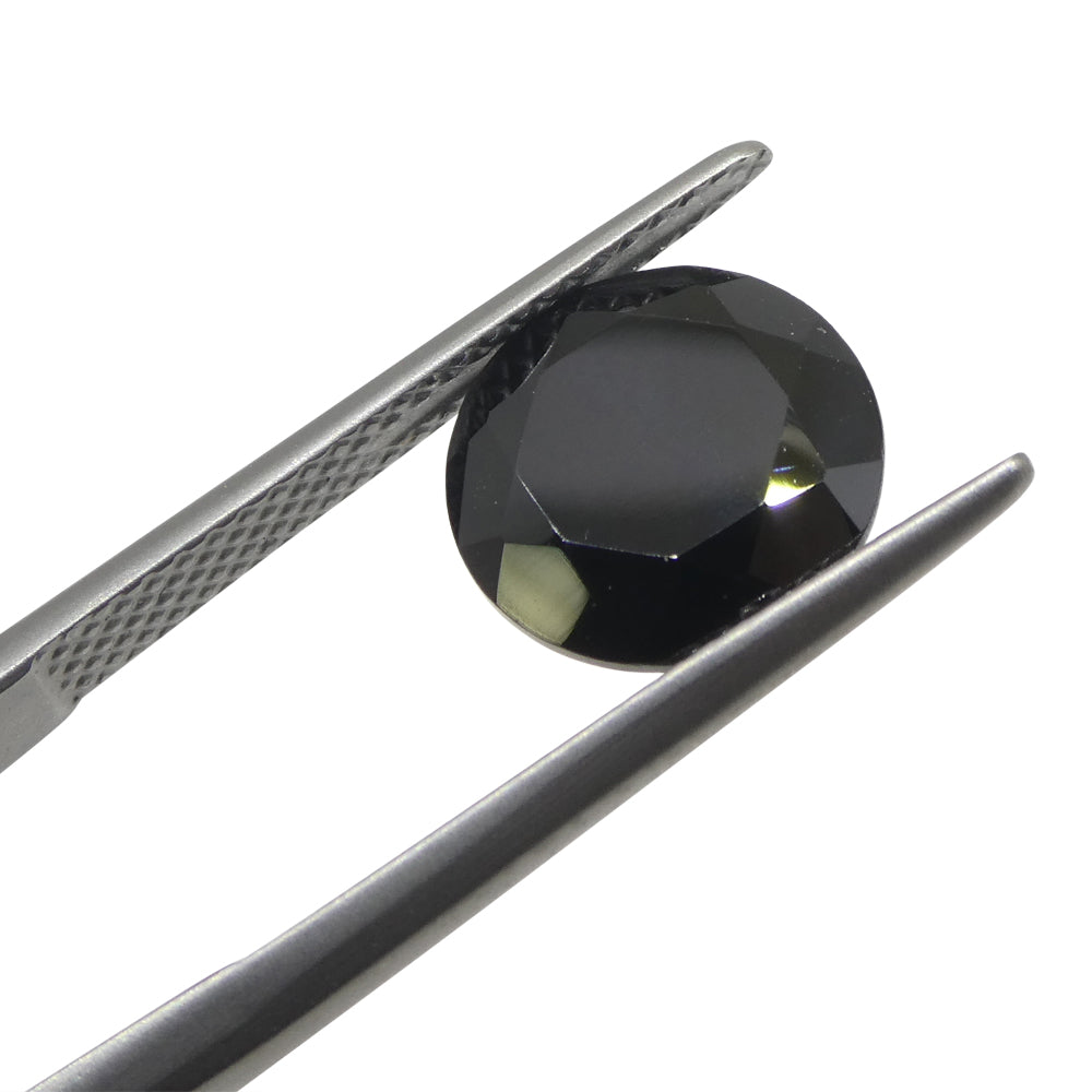 4.44ct Brilliant Cut Round Black Spinel from Sri Lanka - Skyjems Wholesale Gemstones