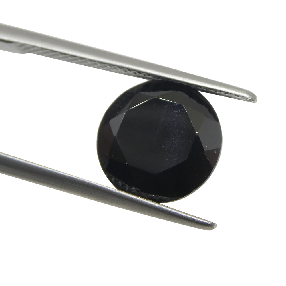 4.44ct Brilliant Cut Round Black Spinel from Sri Lanka - Skyjems Wholesale Gemstones