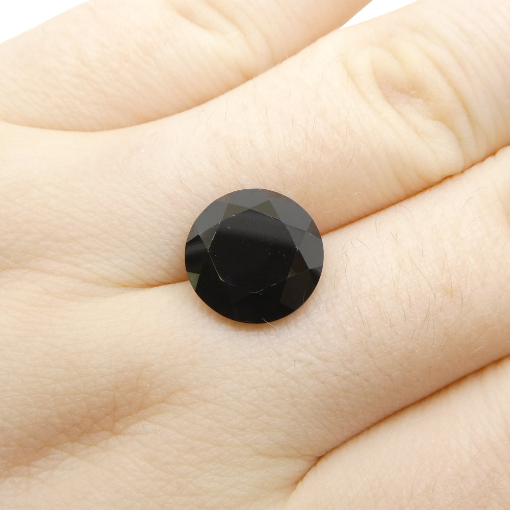 7.79ct Brilliant Cut Round Black Spinel from Sri Lanka - Skyjems Wholesale Gemstones