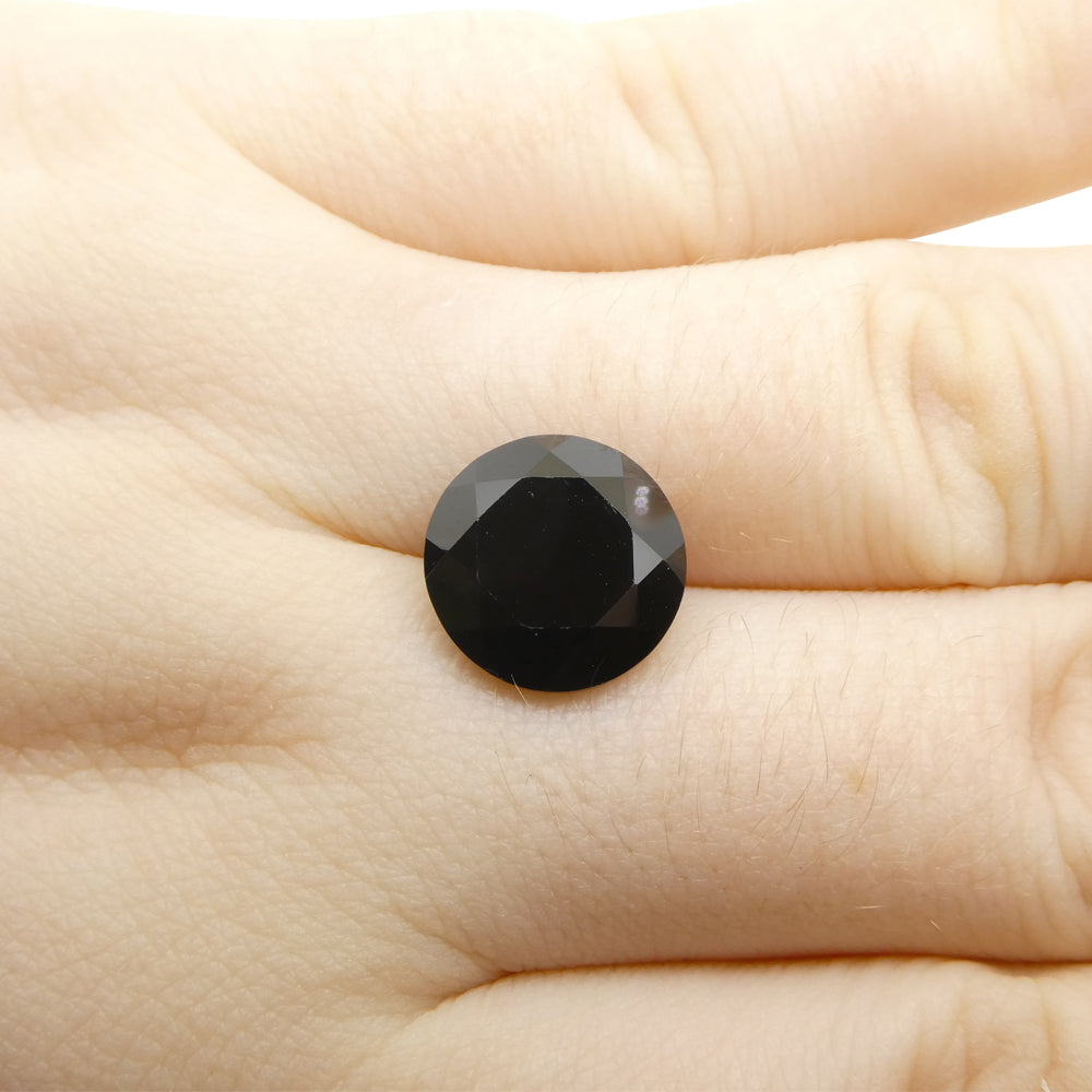 7.79ct Brilliant Cut Round Black Spinel from Sri Lanka - Skyjems Wholesale Gemstones