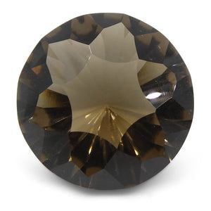 8.7ct Round Smoky Quartz Fantasy/Fancy Cut - Skyjems Wholesale Gemstones