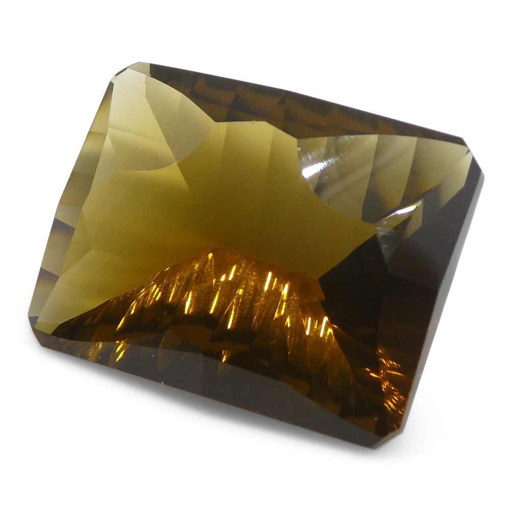 13.45ct Emerald Cut Smoky Quartz Fantasy/Fancy Cut - Skyjems Wholesale Gemstones