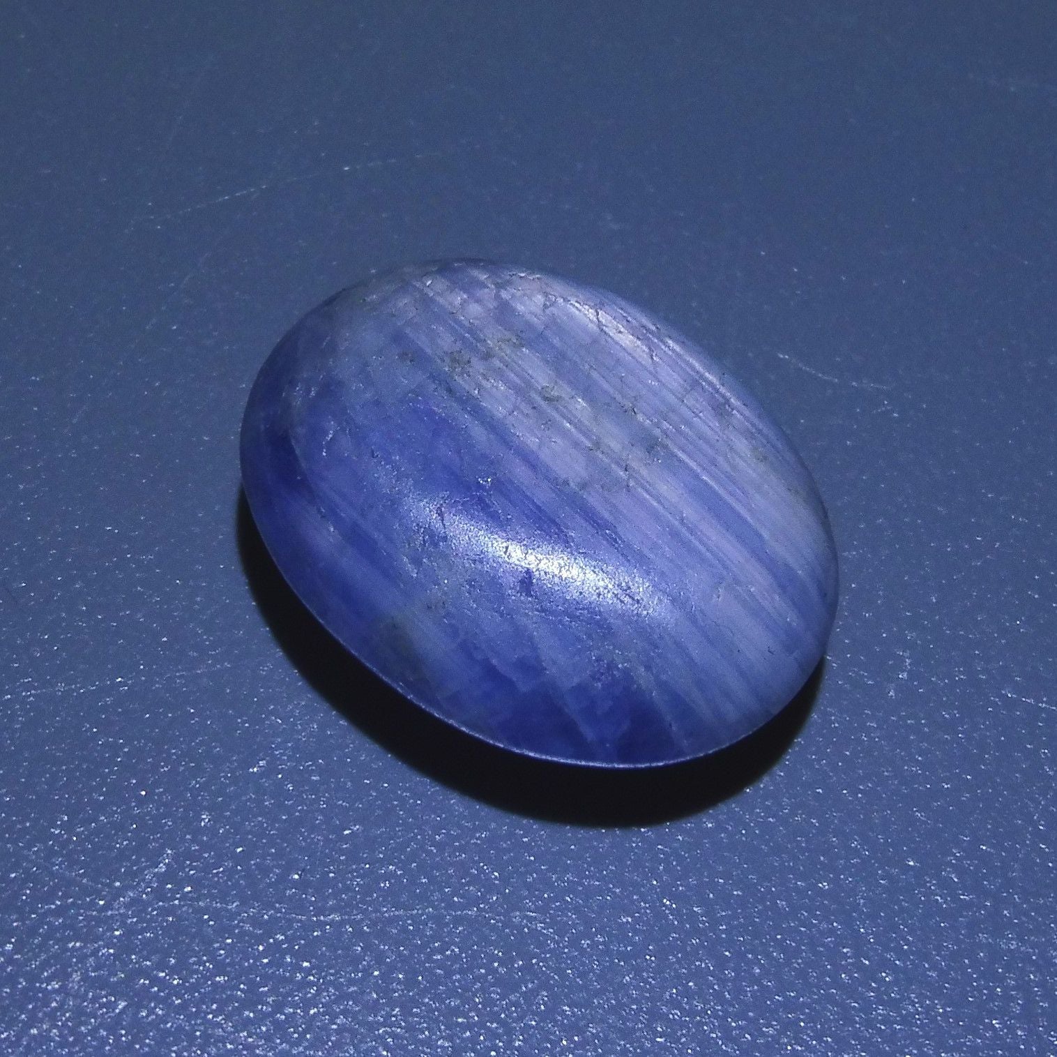 25 carat blue star sapphire from Myanmar, oval cabochon with asterism effect, premium gemstone by SkyJems Canadian gem specia