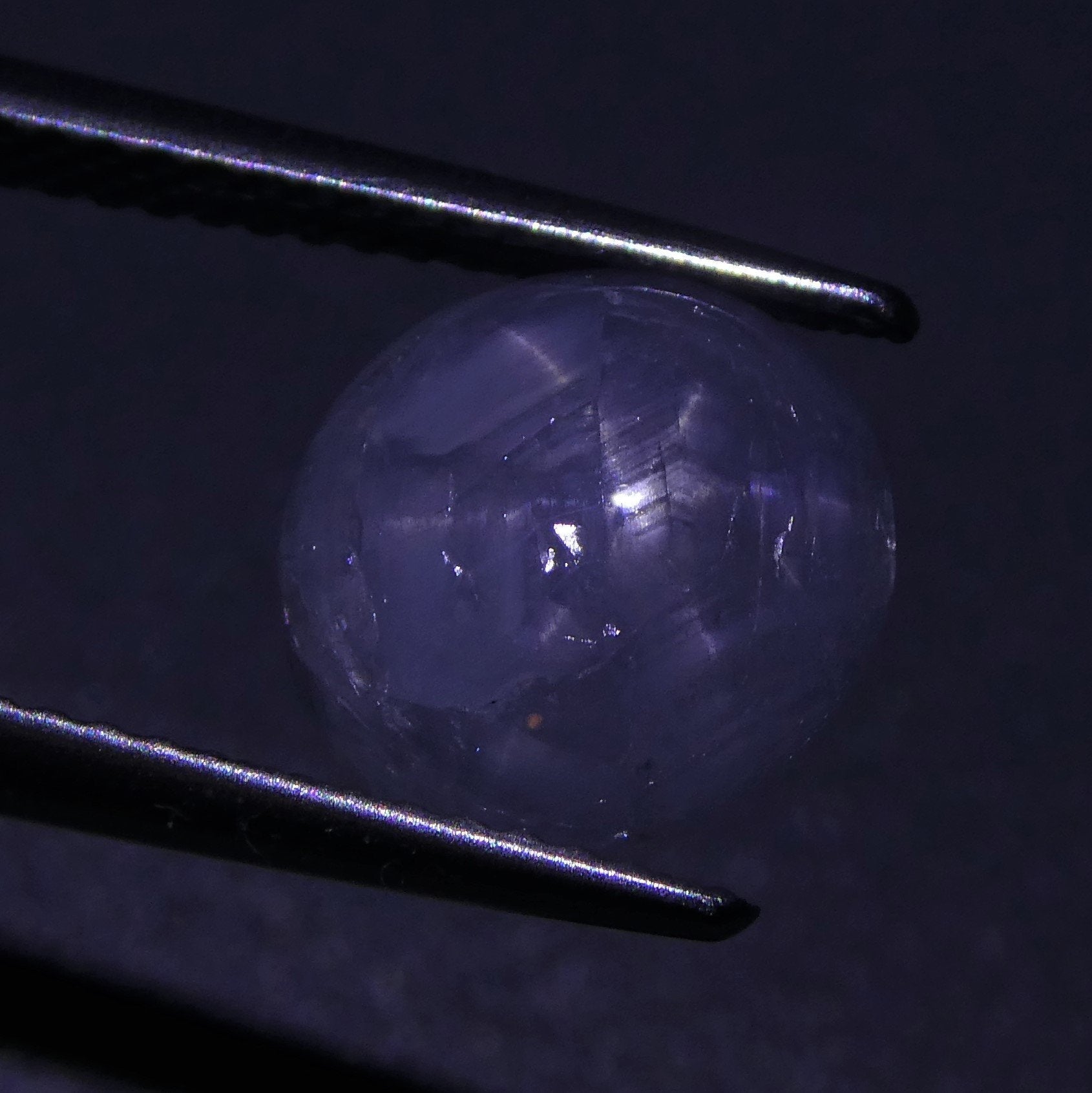 SkyJems 4.48 ct Blue Ceylon Star Sapphire - Rare Unheated Round Cabochon with Asterism Effect from Sri Lanka
