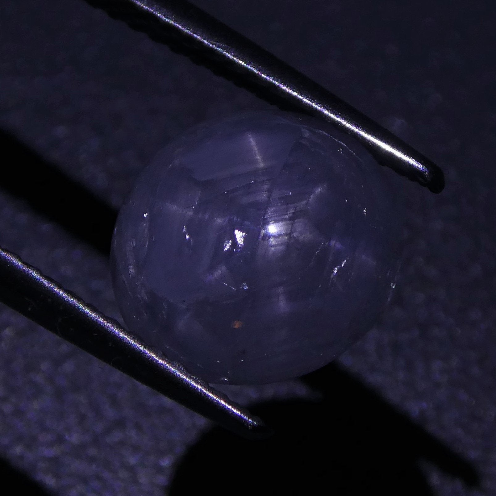 SkyJems 4.48 ct Blue Ceylon Star Sapphire - Rare Unheated Round Cabochon with Asterism Effect from Sri Lanka