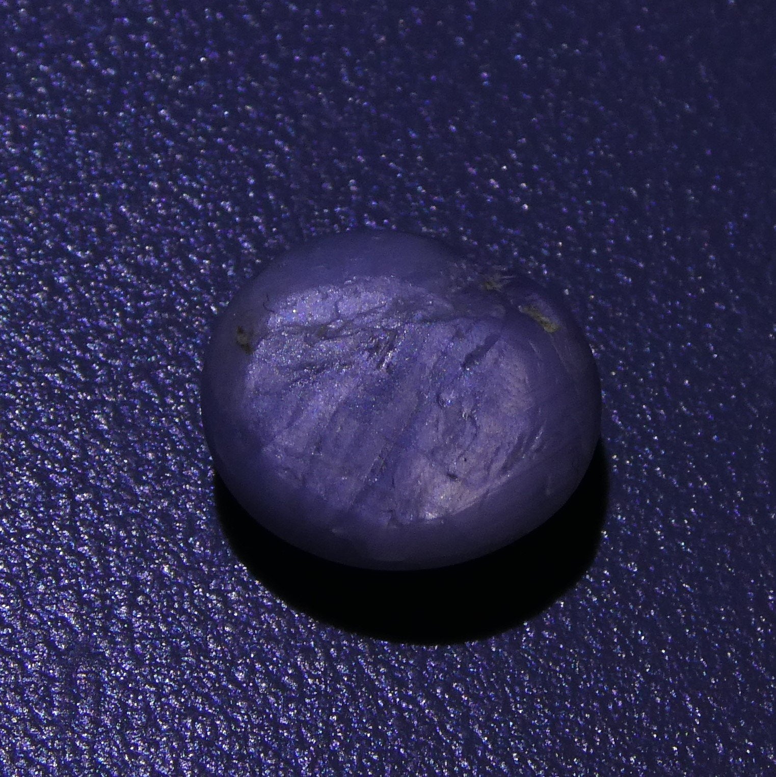 SkyJems 3.71 ct Blue Ceylon Star Sapphire - Rare Unheated Oval Cabochon with Asterism Effect