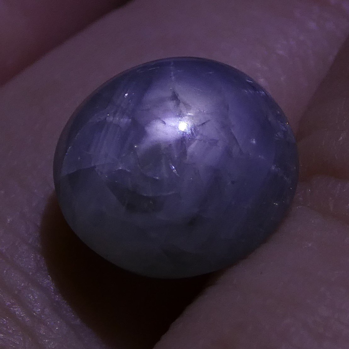 SkyJems 5.41 ct Blue Ceylon Star Sapphire - Rare Unheated Oval Cabochon with Asterism from Sri Lanka